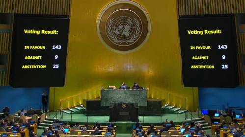 بأغلبية ساحقة: دولة فلسطين مؤهلة للعضوية الكاملة في الأمم المتحدة