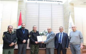 غرفة تجارة وصناعة محافظة بيت لحم تستقبل قيادة الأمن الوطني في المحافظة