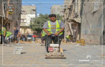 بلدية غزة تشرع بتطوير "متفرع" شارع المنصورة بحي الشجاعية