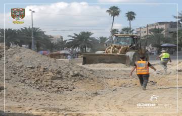 بلدية غزة تبدأ أعمال توسعة وتطوير مفترق الشجاعية
